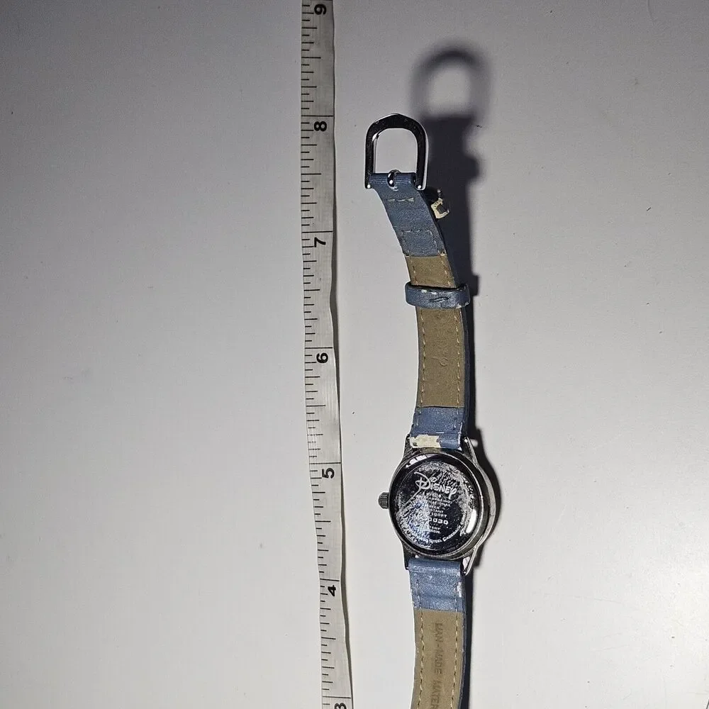 **Final Sale** Disney’s Tinkerbell Watch Silver Crystal Bezel Blue Needs Battery - Picture 10 of 14